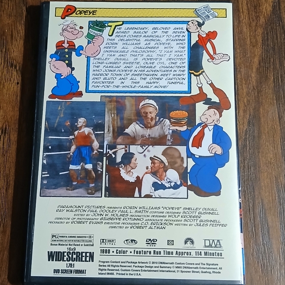 POPEYE on DVD Robin Williams - Picture 2 of 2